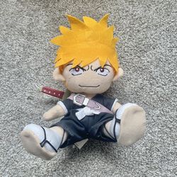 RARE Anime Bleach Plush "Ichigo Kurosaki" Stuffed Collectible Toy