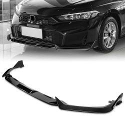 For 2025-2026 Honda Civic Sedan Hatchback Painted Black Front Bumper Lip Spoiler -(2-PU-204-PBK