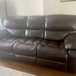 Three Seater Leather Recliner 