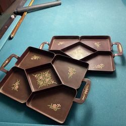 Two Lacquerware Serving Trays