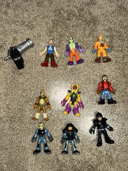IMAGINEXT MISCELLANEOUS ACTION FIGURES Pirate Deep Sea Diver, Policeman ,Lumberjack, Etc . LOT 