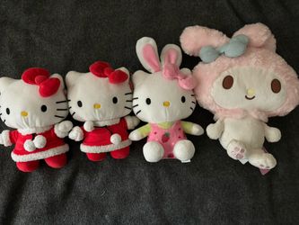 Hello Kitty And My Melody Plushies