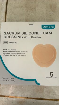 Sacrum Silicone Foam Dressing with Border