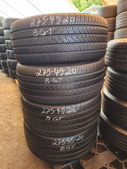 275 45R 20 BRIDGESTONE ALENZA RUN FLAT TIRES 2754520 USED TIRES (SET) MOUNT BALANCE INCLUDED
