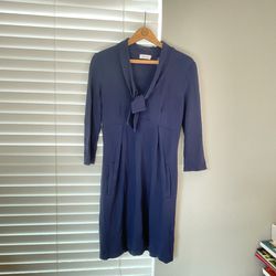 Calvin Klein Women’s Dress Blue Zipper w/ Pockets 3/4 Sleeve Size M (likely)