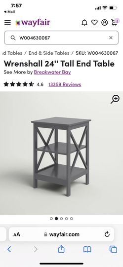 Gray Side Table / New