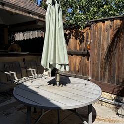 Gray Patio Table