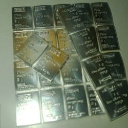 6x (1g) Bars VALCAMBI SUISSE Bars.999 Bartering Silver 