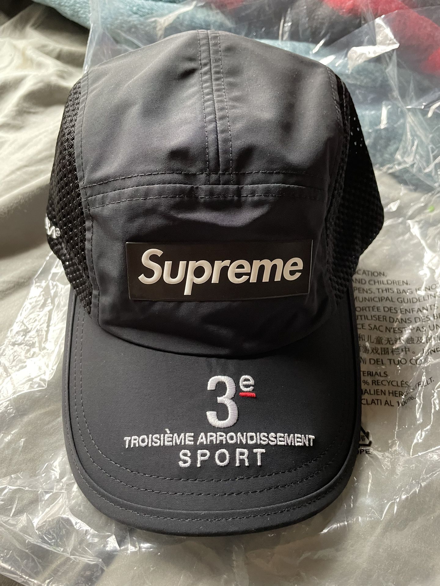 Supreme Racing 5 panel Hat Black