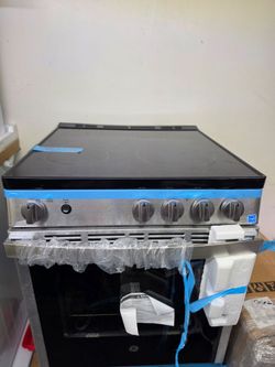 GE 24in Stainless Steel Electric Range with Glass Cooktop