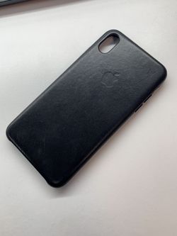 XS max Apple leather case black
