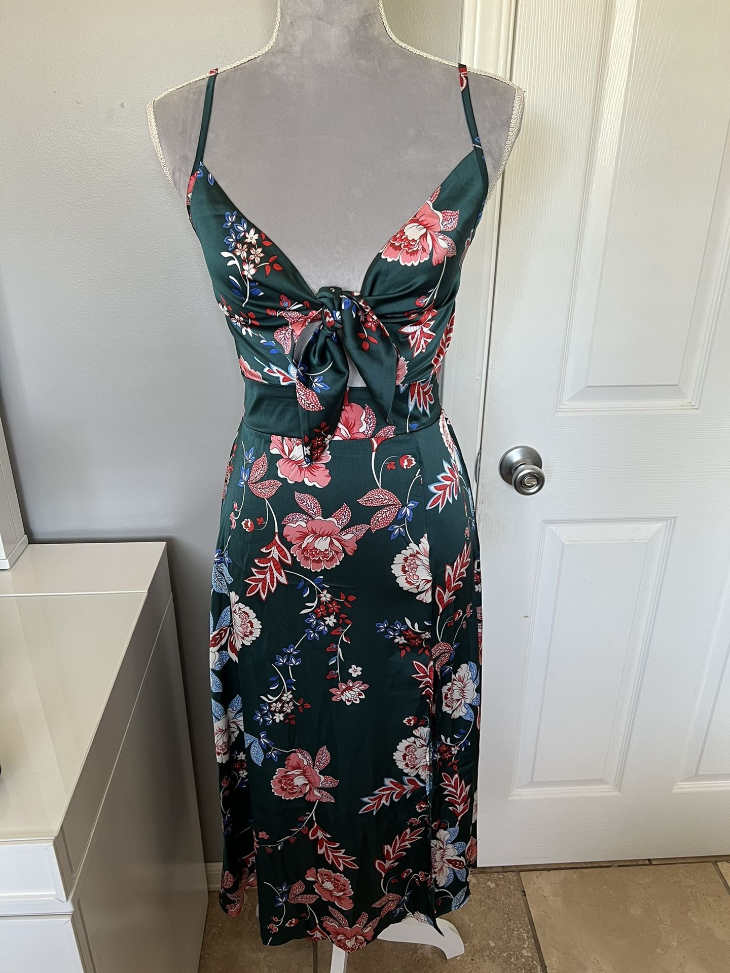 Floral Green Dress