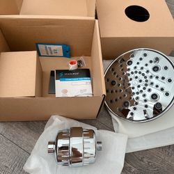 SparkPod Luxury Filtered Shower Head Set 23 Stage Shower Filter - Reduces Chlorine and Heavy Metals - High Pressure Showerhead Filter