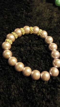 Lavender large bead bracelet