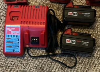 Milwaukee batteries and charger
