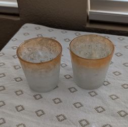 Frosted Mercury Glass Votive Candle Holders