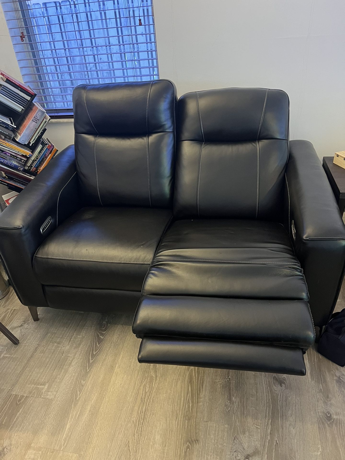 Leather Electric Loveseat Recliner