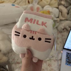 Pusheen Cat Strawberry Milk Plushie
