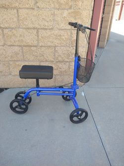 Blue Knee Scooter with Basket