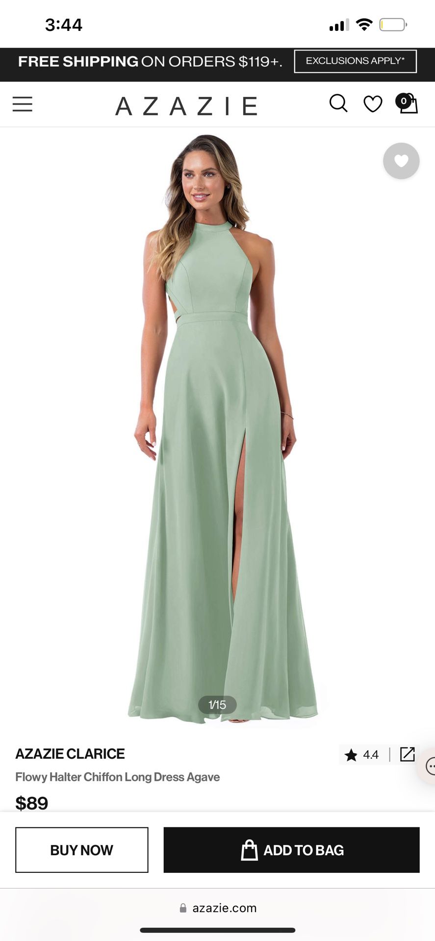 Azazie Clarice Bridesmaid Dress In Agave