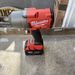 Milwaukee half-inch impact wrench and 5.0 battery
