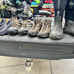 Hiking boots and muck boots