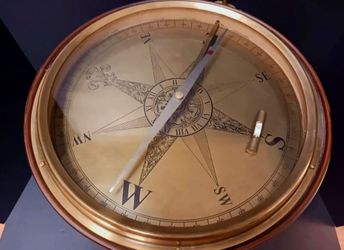 Vintage Brass Large Compass Table Adjustable Tripod Stand Working Compass 24"×18"×14