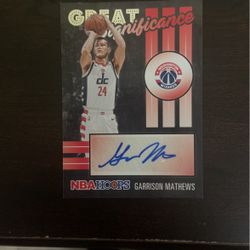 Garrison Mathews Signature card