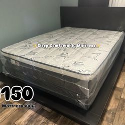 ✨Sleep Comfortably Mattress✨ Mattress pillow top 🟢Queen $150 🟡Full $130 🟠Twin $120 🔴King $260 🔵Cal king $260 ☑️Delivery available $30🚚