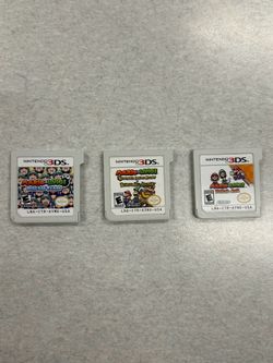 Mario & Luigi 3DS 3-Game Lot: Paper Jam, Bowser's Inside Story, Dream Team