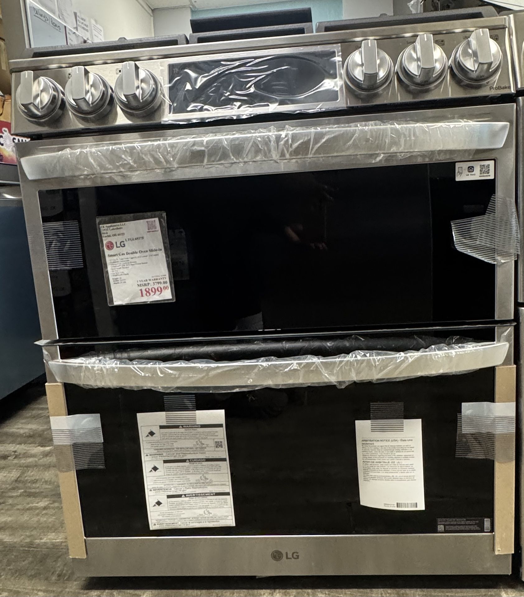 LG Smart Gas Double Oven Slide-in