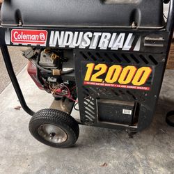 Coleman Industrial 12000 Watt Generator – Gas Engine, Used