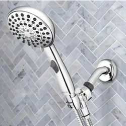 Waterpik
Easy Reach+ 6-Spray Wall Mount Handheld Shower Head with 8ft Hose and Flow Control 1.8 GPM in Chrome