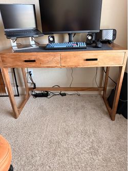 Solid wood desk
