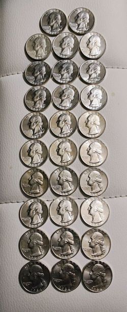 1964-D WASHINGTON QUARTERS  29  UNCIRCULATED