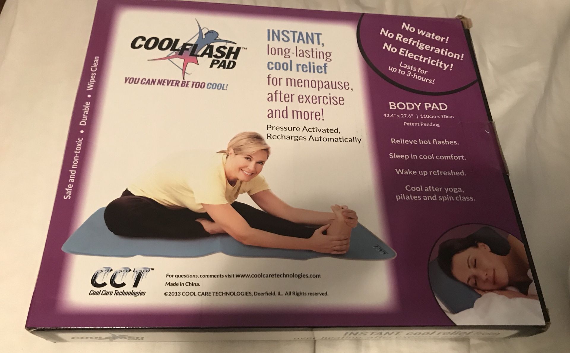 Brand New Sharper Image Self-Cooling Body Pad and Self-Cooling Body Pad Cover