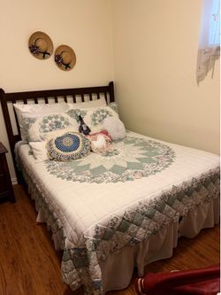 Full size bed with mattress