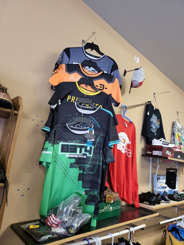 New nylon men's or boys shirts $15 sweatpants $15 genes $20 long sleeve shirts $10