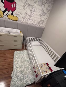 Twin Toddler Beds (2) + Mattresses (2)