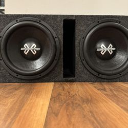 Two 12inch Crossfire Subwoofers W/ Box 