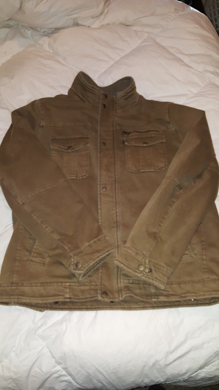 Levis Men's Cotton Twill Utility Zip Front Jacket