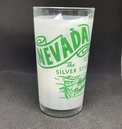 Vintage State Glass Nevada Souvenir Tumbler Hazel Atlas