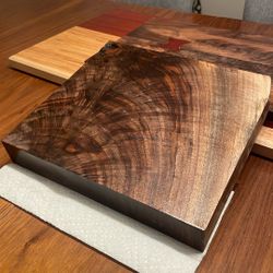 Artisanal Figured Walnut Chopping Block