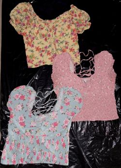 3 floral tops