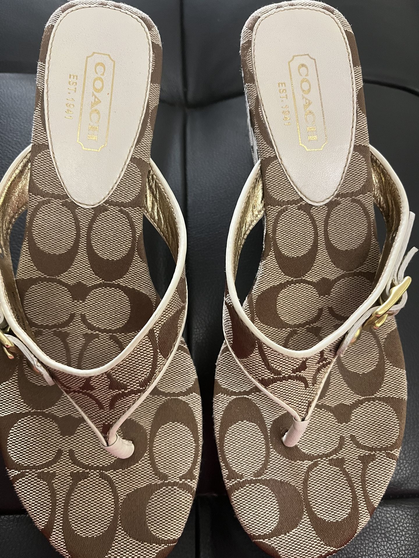 Wedge sandals, size 9, medium