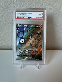 Unown V 177/195 Pokemon Silver Tempest PSA 9 Graded Card