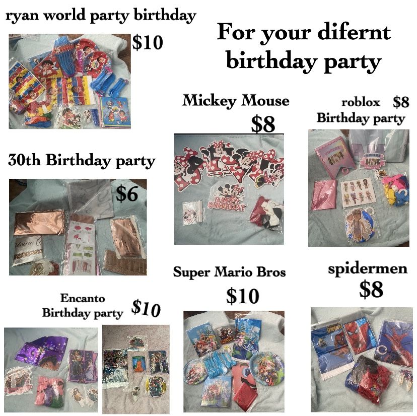 different birthday party