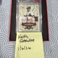 Jersey Fusion Legendary Stan Musial Autographed Card/1962 Jersey Patch