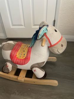 Plush Rocking Horse Toy for Toddlers
