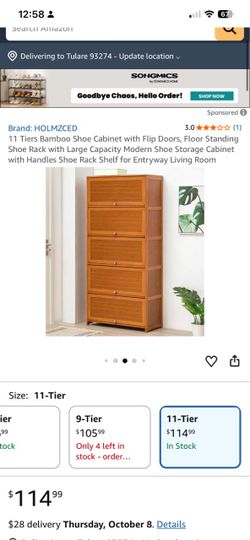 New bamboo cabinet with flip doors